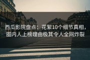 西瓜影院盘点：花絮10个细节真相，圈内人上榜理由极其令人全网炸裂